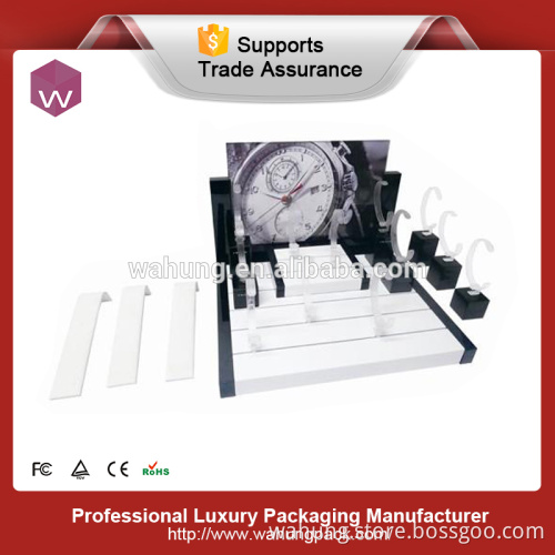 high luxury wooden watch display stand